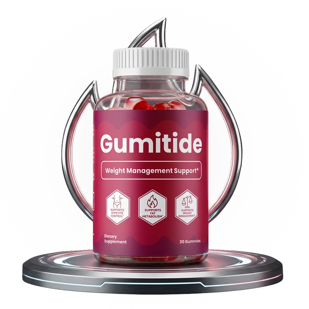 Gumitide metabolism support gummies bottle displayed on white background