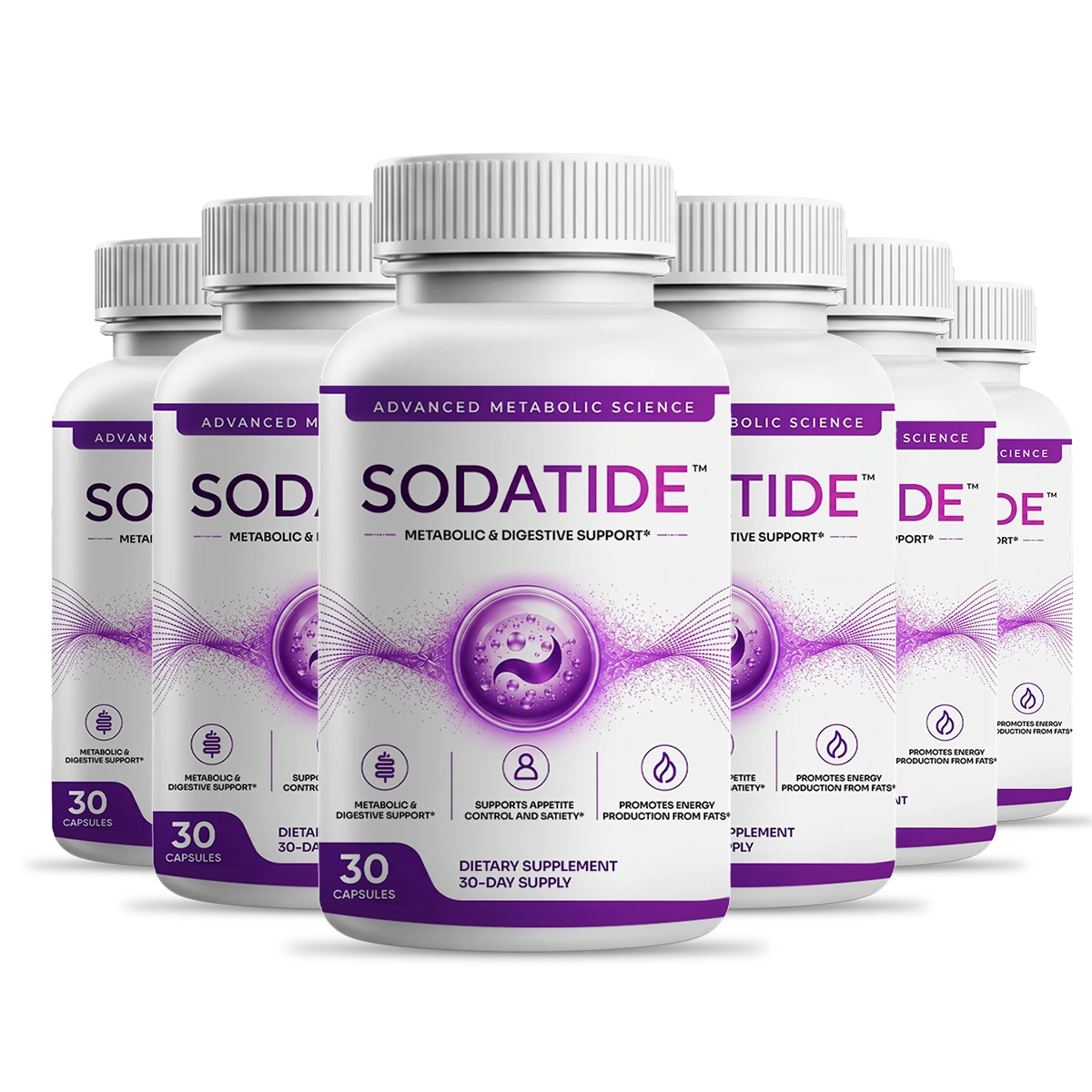 Six bottles of Sodatide